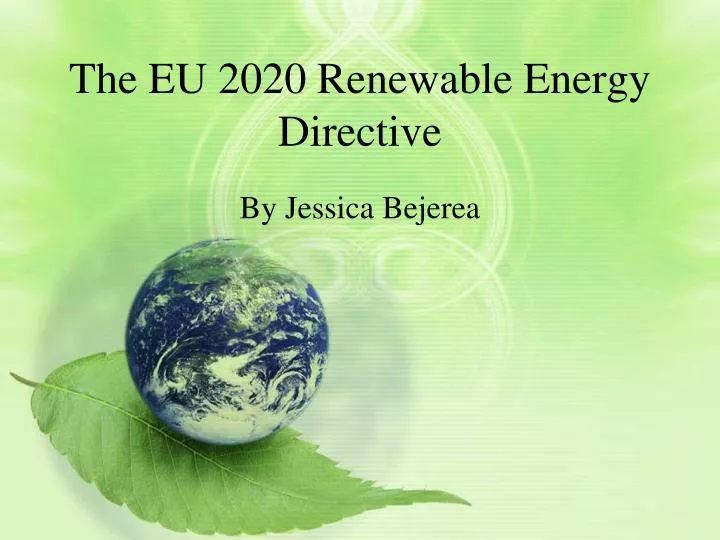 the eu 2020 renewable energy directive