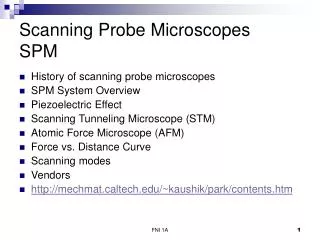 Scanning Probe Microscopes SPM