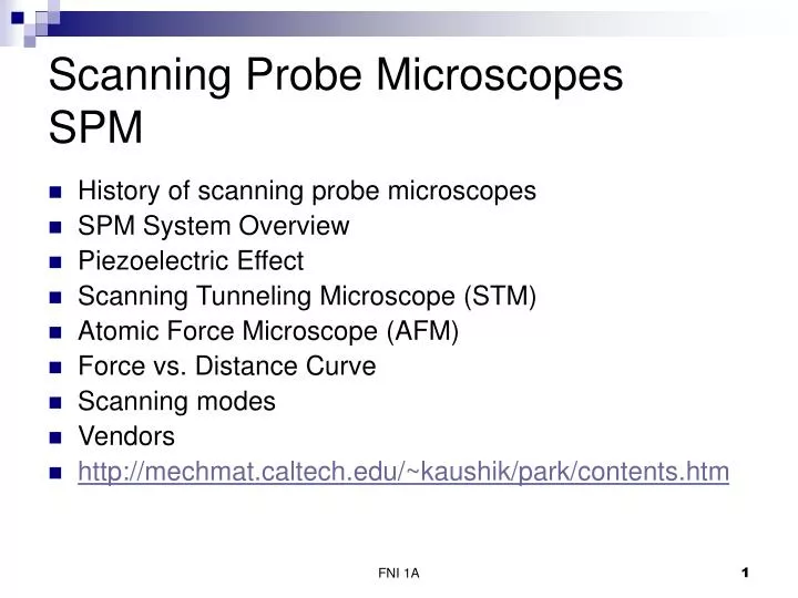 scanning probe microscopes spm