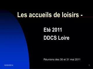 les accueils de loisirs