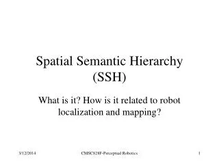 Spatial Semantic Hierarchy (SSH)