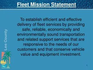 Fleet Mission Statement