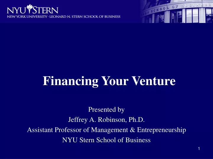 financing your venture