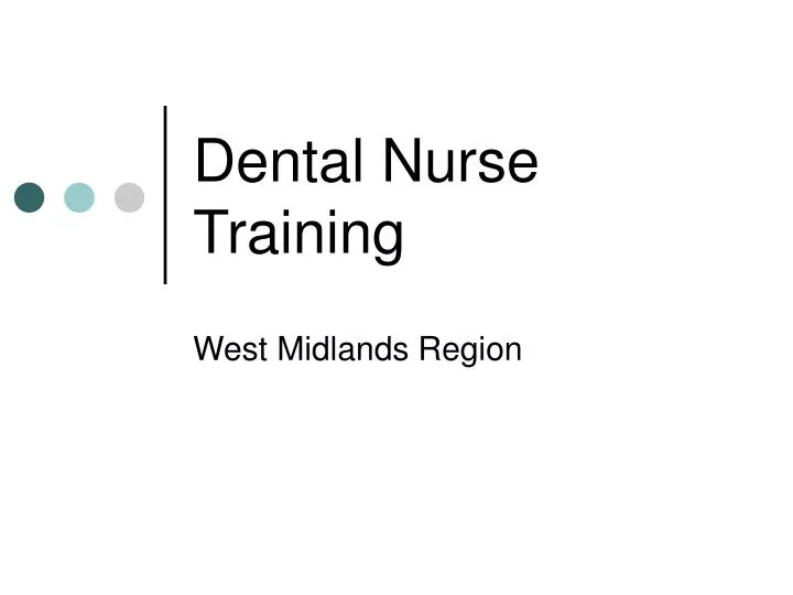 dental nurse training