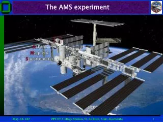 The AMS experiment