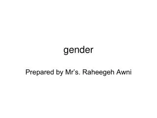 gender