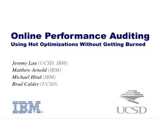 Online Performance Auditing Using Hot Optimizations Without Getting Burned