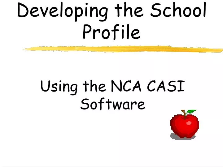 developing the school profile