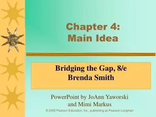 Chapter 4: Main Idea