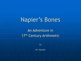 Napier’s Bones