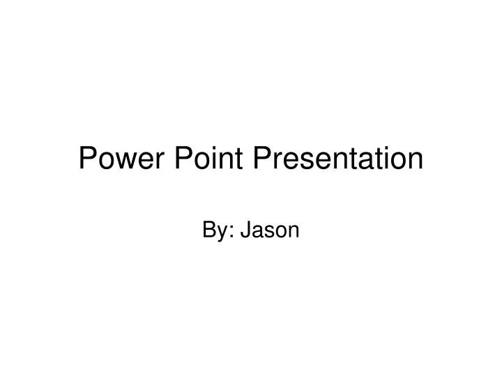 power point presentation