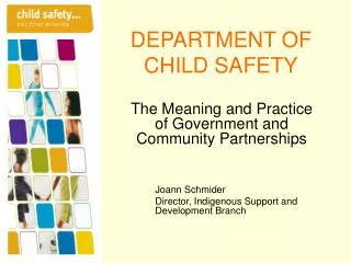 DEPARTMENT OF CHILD SAFETY