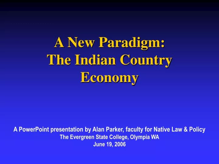 a new paradigm the indian country economy