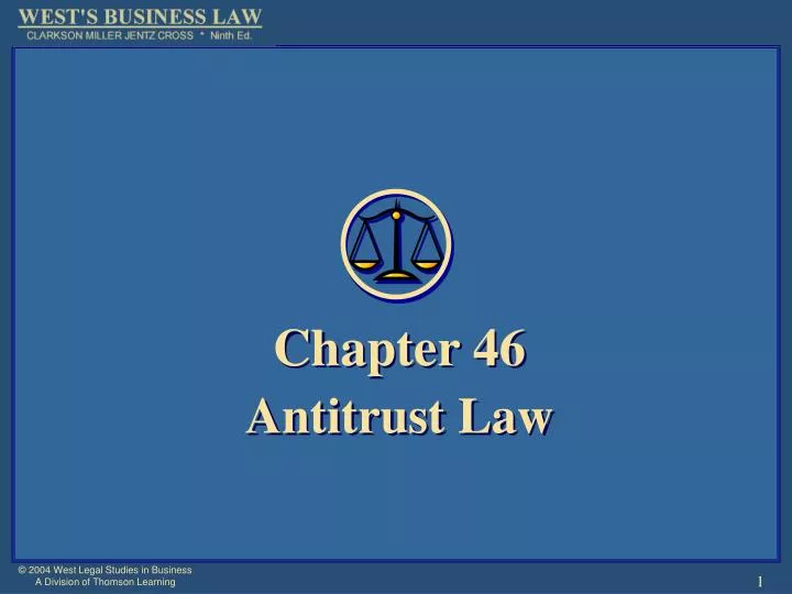 chapter 46 antitrust law