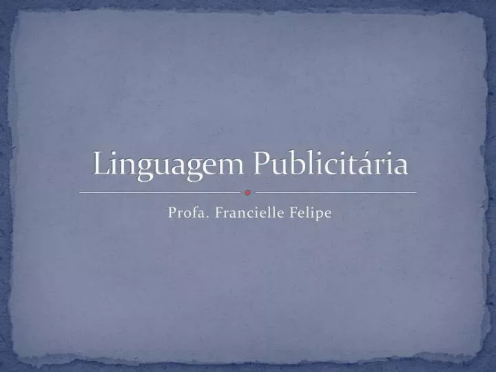 PPT - Linguagem Publicitária PowerPoint Presentation, Free Download ...