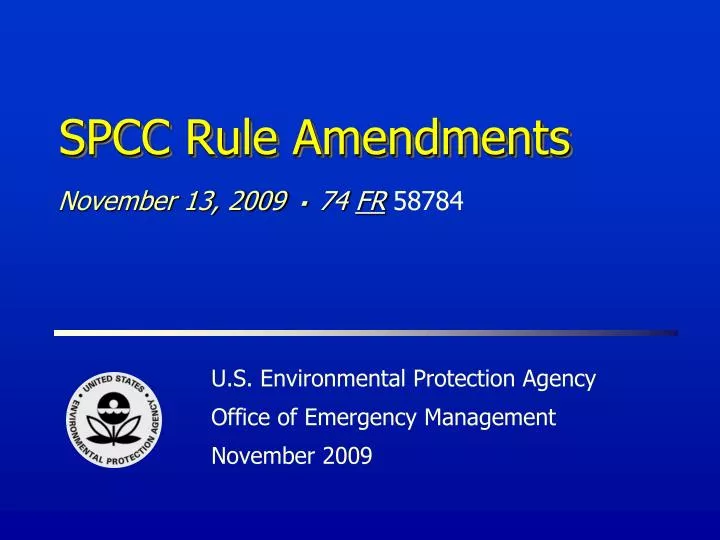 spcc rule amendments