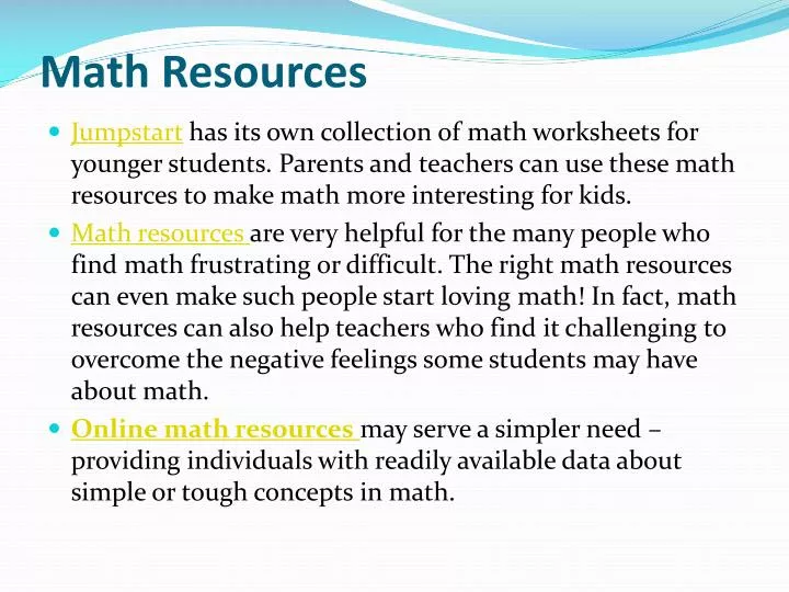 math resources