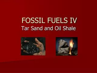 FOSSIL FUELS IV