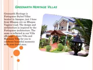 Greenarth Heritage Villas