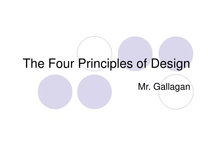 the four principles of design