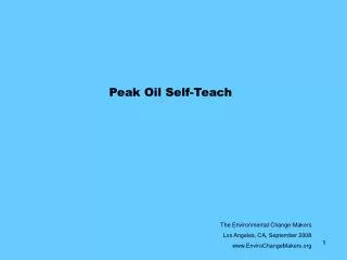 Peak Oil Self-Teach