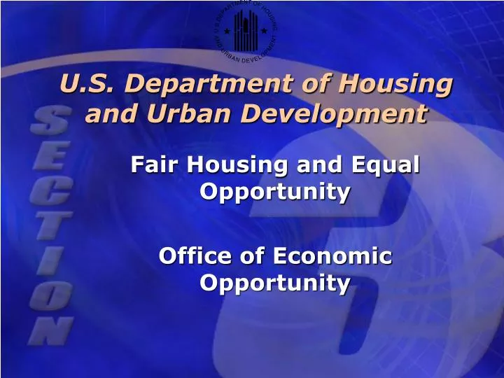 u s department of housing and urban development