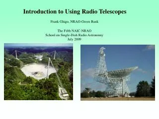 Introduction to Using Radio Telescopes