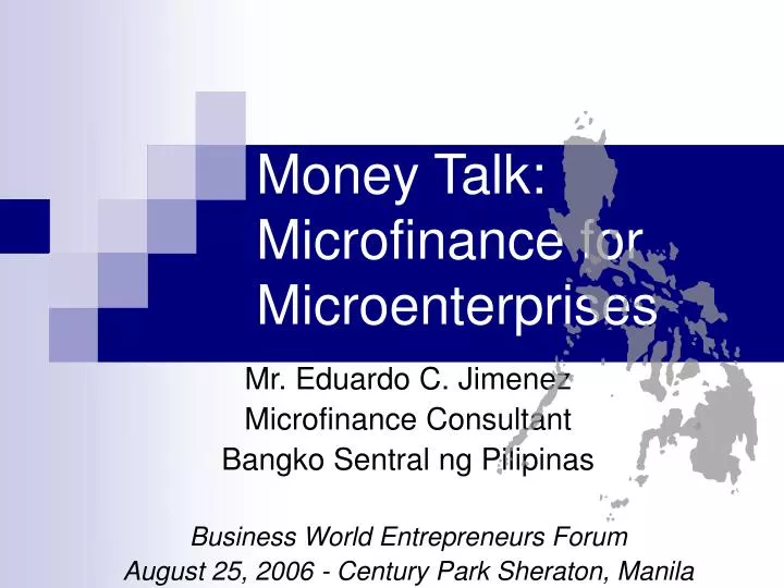 money talk microfinance for microenterprises