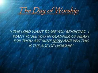 The Day of Worship