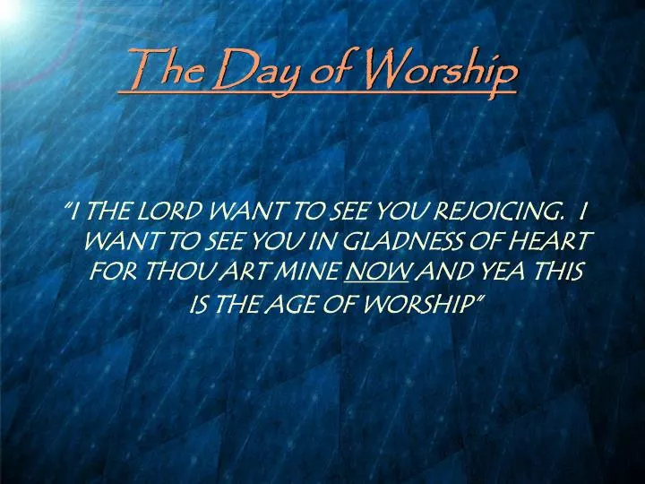 the day of worship