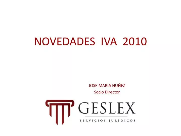 novedades iva 2010