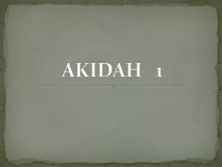 AKIDAH 1