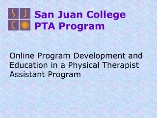 San Juan College PTA Program