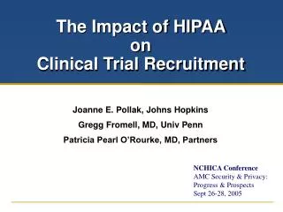 The Impact of HIPAA on Clinical Trial Recruitment