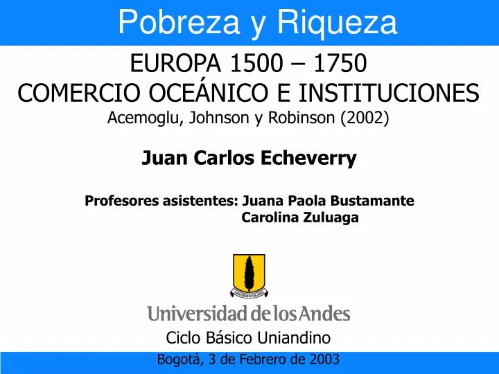 europa 1500 1750 comercio oce nico e instituciones acemoglu johnson y robinson 2002