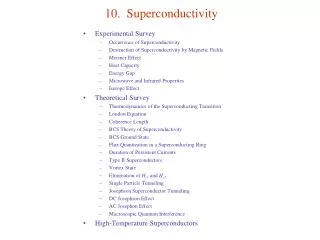 10. Superconductivity