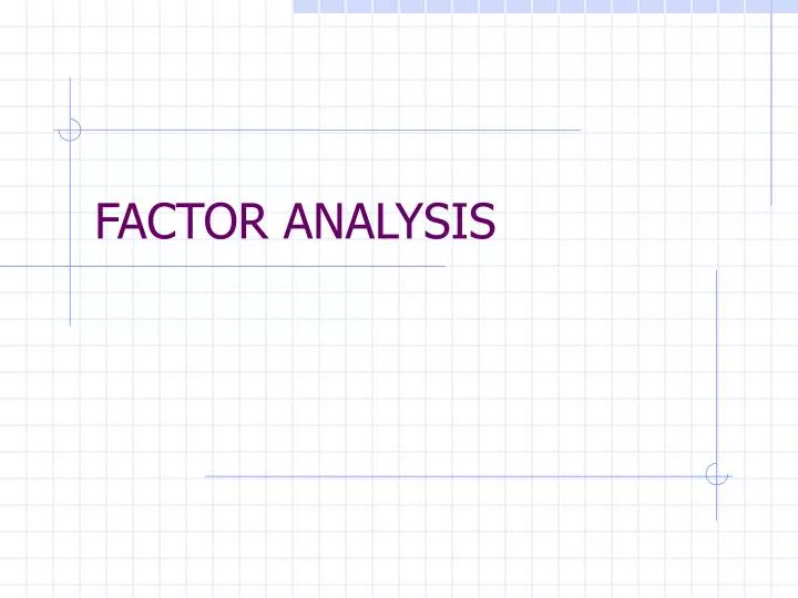 factor analysis