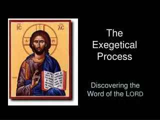The Exegetical Process