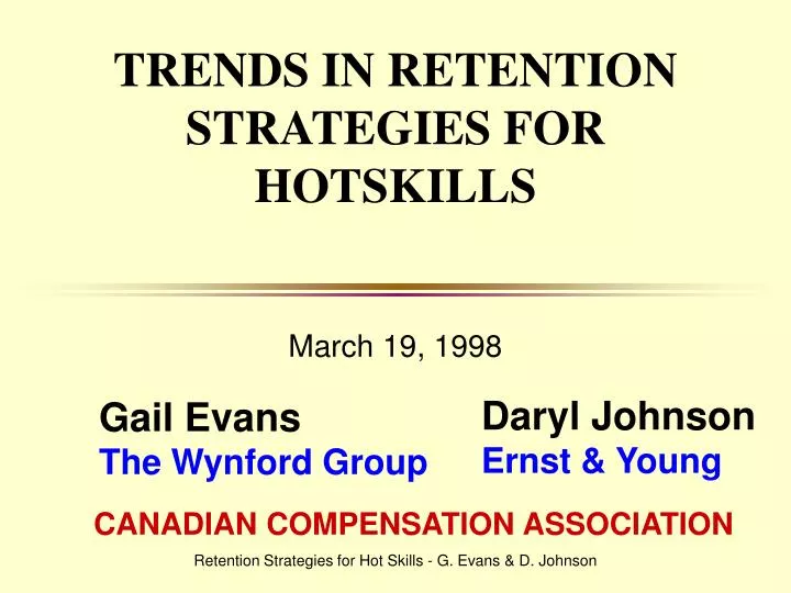 trends in retention strategies for hotskills