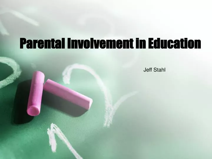 parental involvement in education