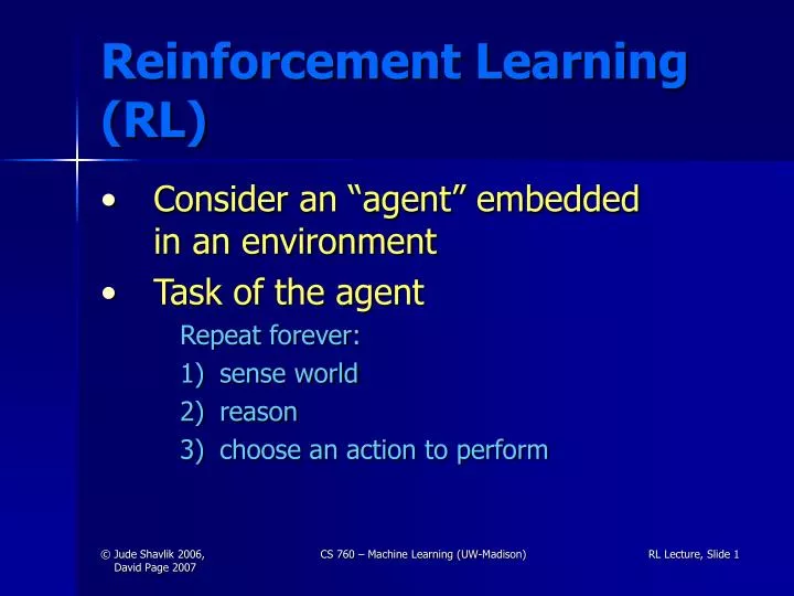 reinforcement learning rl