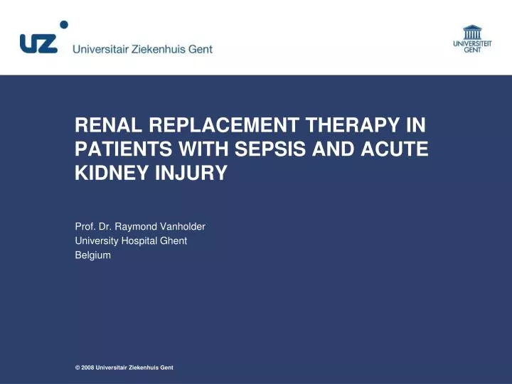 renal replacement therapy in patients with sepsis and acute kidney injury