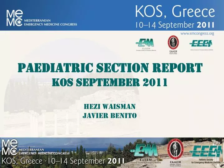 paediatric section report kos september 2011
