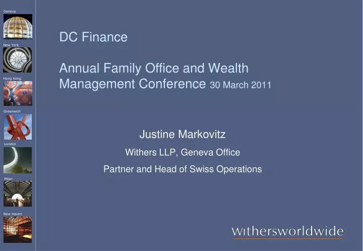 dc finance annual family office and wealth management conference 30 march 2011
