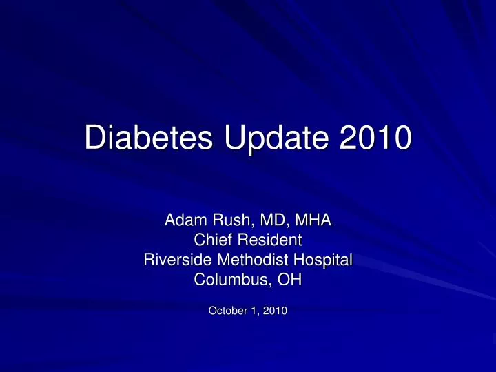 diabetes update 2010