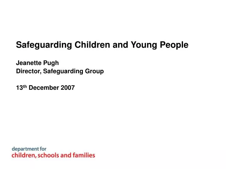 safeguarding children and young people