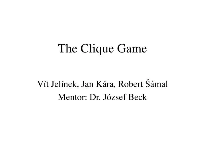 the clique game