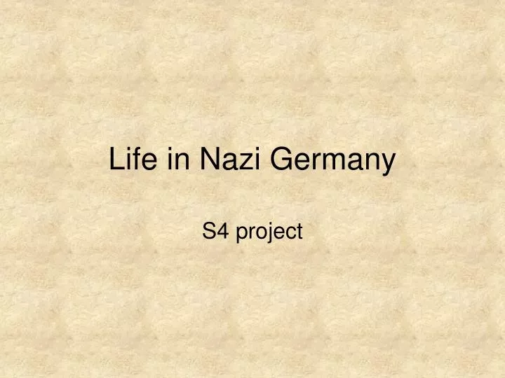 life in nazi germany