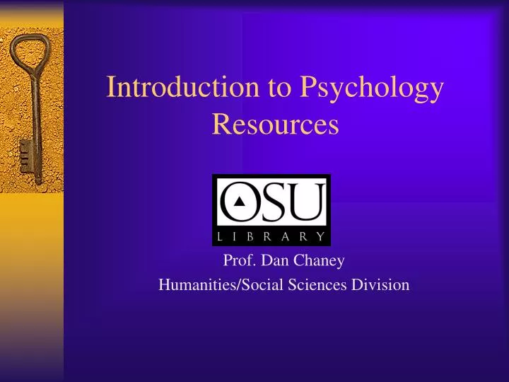 introduction to psychology resources