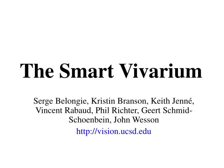 the smart vivarium
